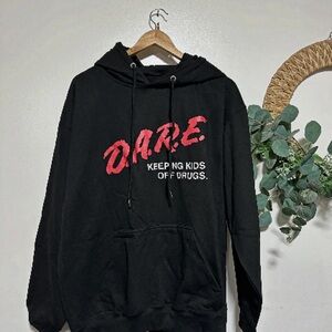 DARE Black Hoodie with Red Logo